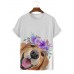 Fashion new pet dog print T-shirt