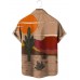 Desert Sunset Print Lapel Shirt 18672382X