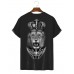 Men's Fashion New Cross and Lion Print T-Shirt