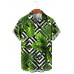 Men's Hawaiian Printed Lapel Short Sleeve Shirt 54811764M