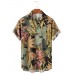 Men's Tropical Plant Hawaiian Short Sleeve Shirt