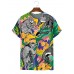 New Fashion Tropical Plant and Animal Print T-Shirt