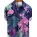 Men's Hawaiian Tropical Print Short Sleeve Shirt