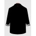 Vintage Black Edge Pocketless Men's Long Sleeve Shirt