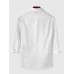 White Geometric Fashion Printing Men's Long Sleeve Shirt