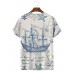 Men's Trendy Nautical Chart Print T-Shirt