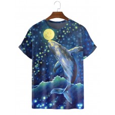 New trendy ocean view print T-shirt