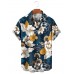 Men's Hawaiian Vacation Casual Floral Short Sleeve Shirt