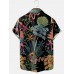 Men's Watercolor Tropical Hawaiian Short Sleeve Shirt