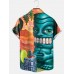 Men's Hawaiian Tiki Art Short Sleeve Shirt